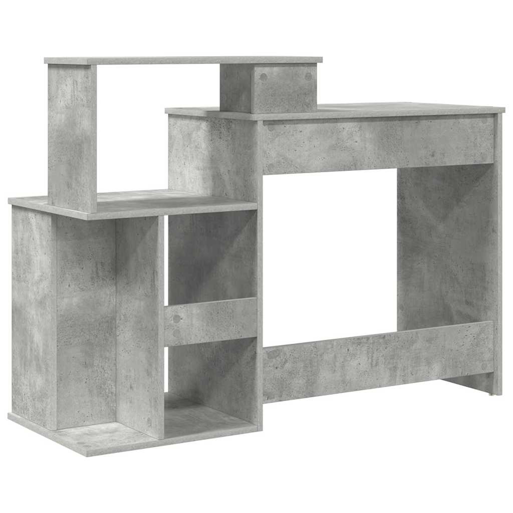 Skrivebord Betonggrå 120,5 x 44 x 88,5 cm Konstruert tre