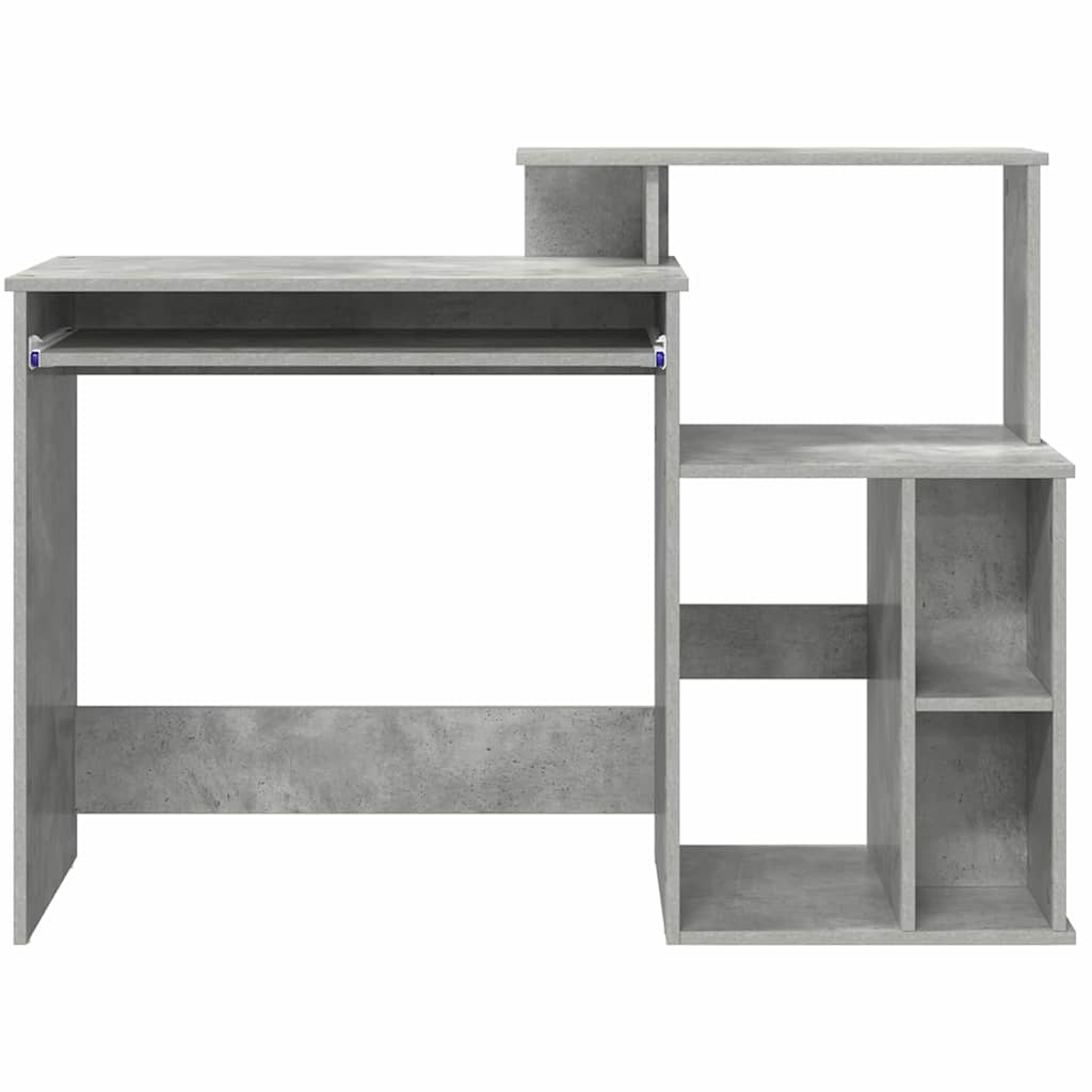 Skrivebord Betonggrå 120,5 x 44 x 88,5 cm Konstruert tre