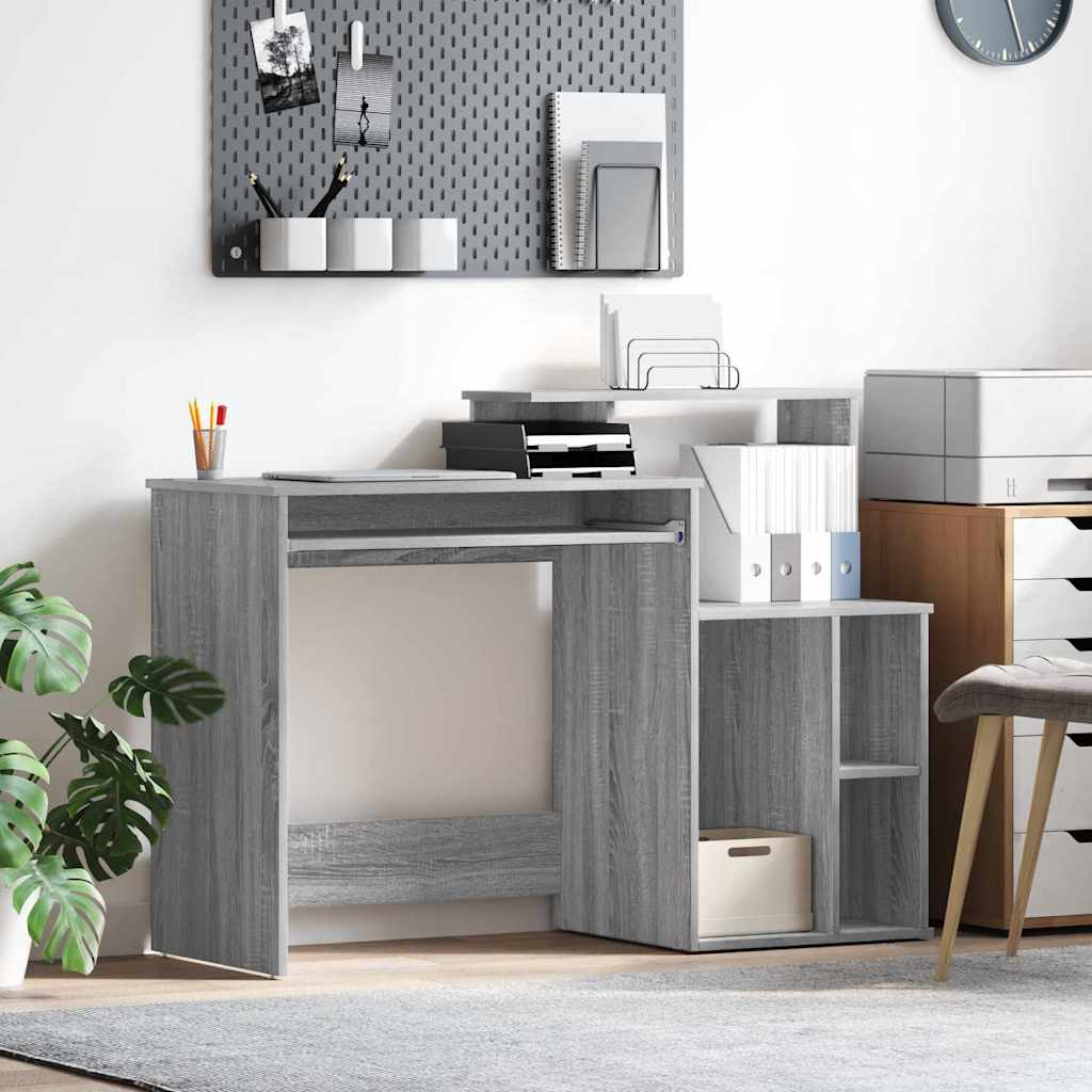 Skrivebord Grå Sonoma 120,5 x 44 x 88,5 cm Konstruert tre