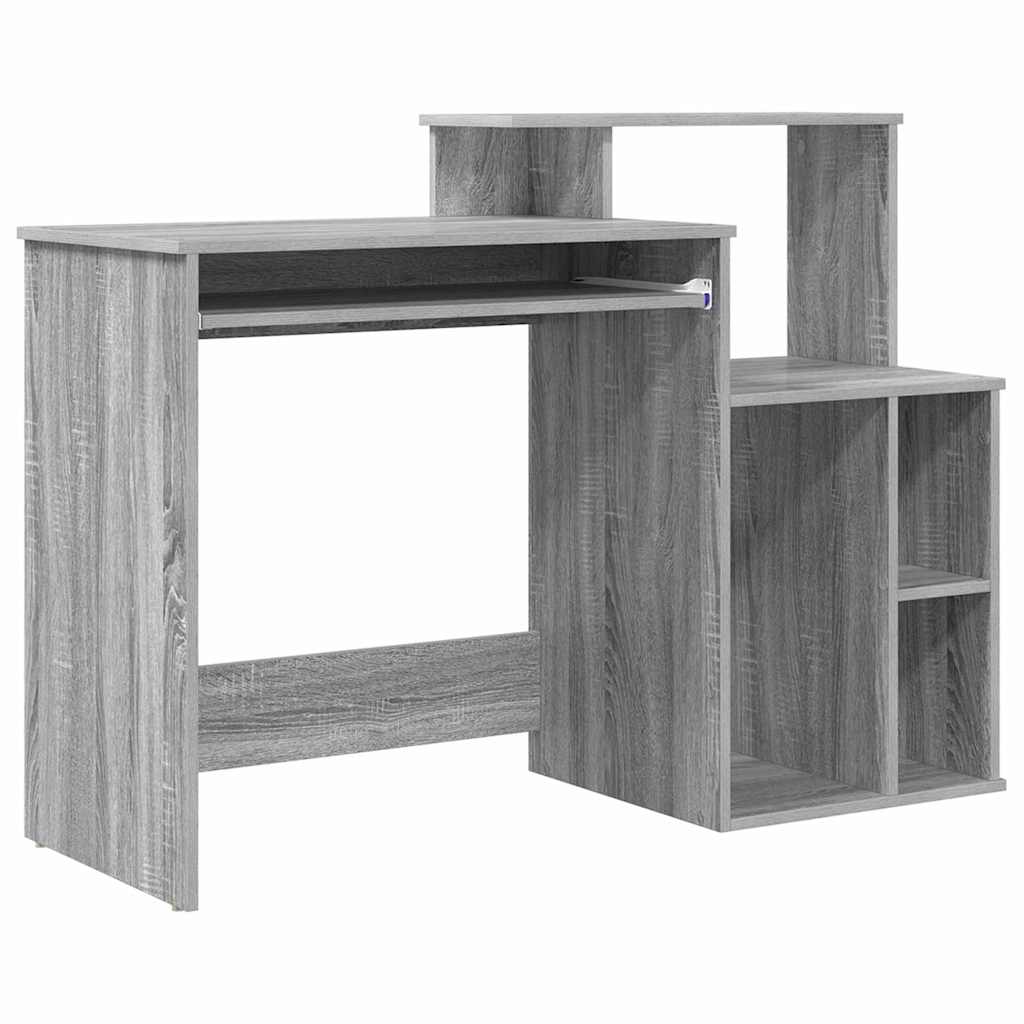 Skrivebord Grå Sonoma 120,5 x 44 x 88,5 cm Konstruert tre