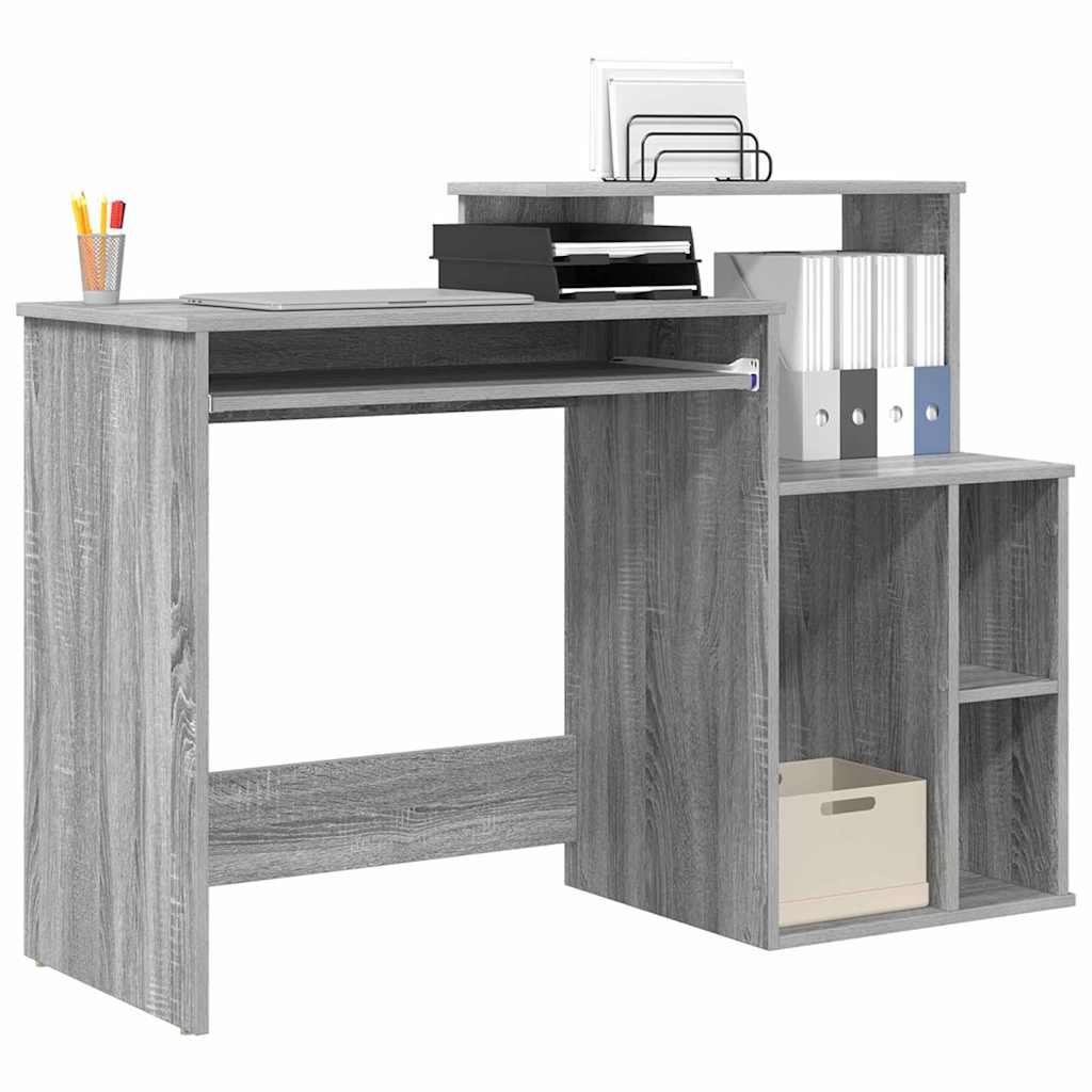 Skrivebord Grå Sonoma 120,5 x 44 x 88,5 cm Konstruert tre