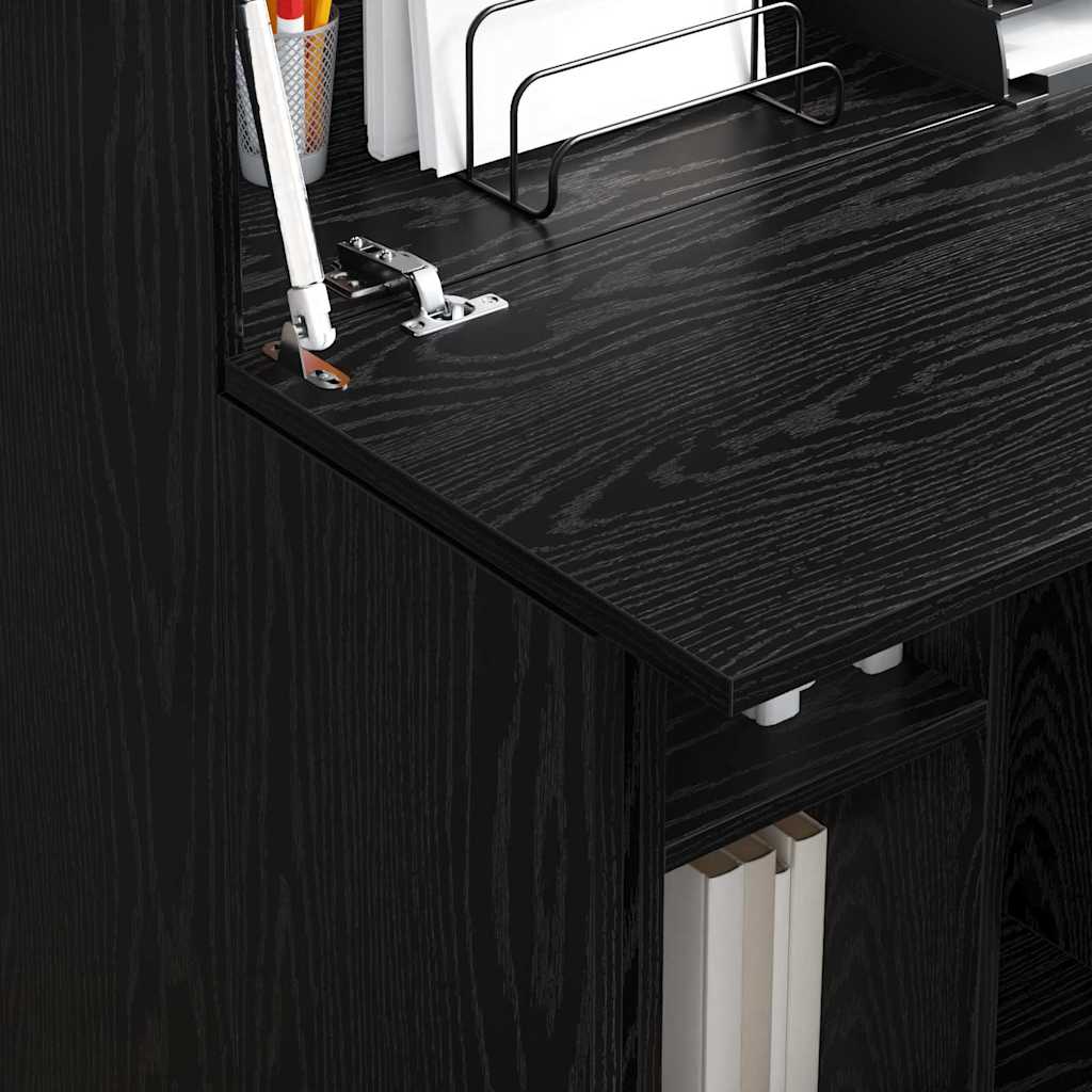 Skrivebord Svart Eik 71.5 x 31.5 x 106.5 cm Konstruert tre
