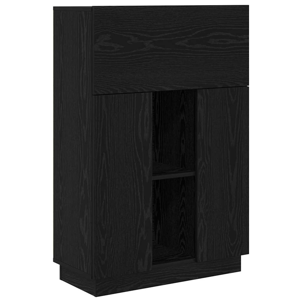 Skrivebord Svart Eik 71.5 x 31.5 x 106.5 cm Konstruert tre