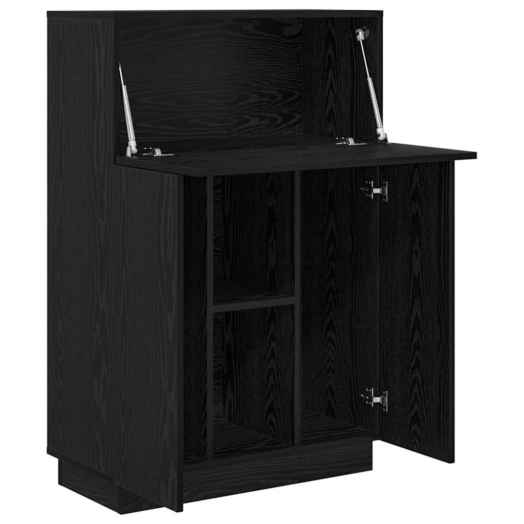 Skrivebord Svart Eik 71.5 x 31.5 x 106.5 cm Konstruert tre