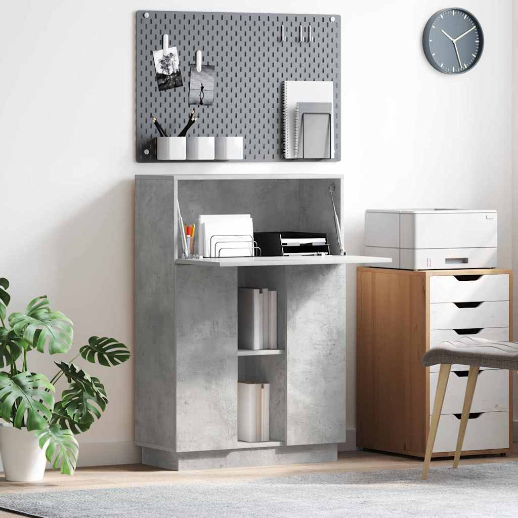 Skrivebord Betonggrå 71.5 x 31.5 x 106.5 cm Konstruert tre