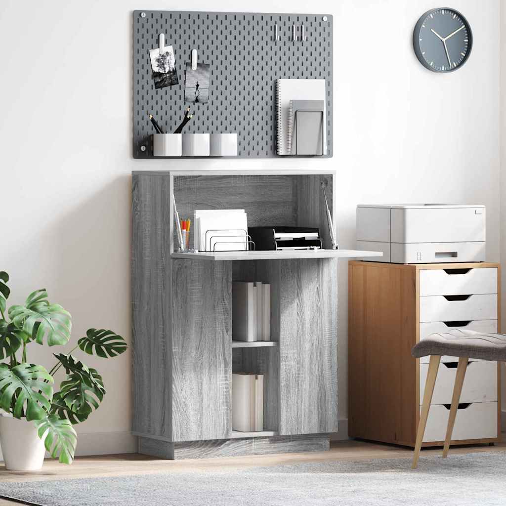 Skrivebord Grå Sonoma 71.5 x 31.5 x 106.5 cm Konstruert tre