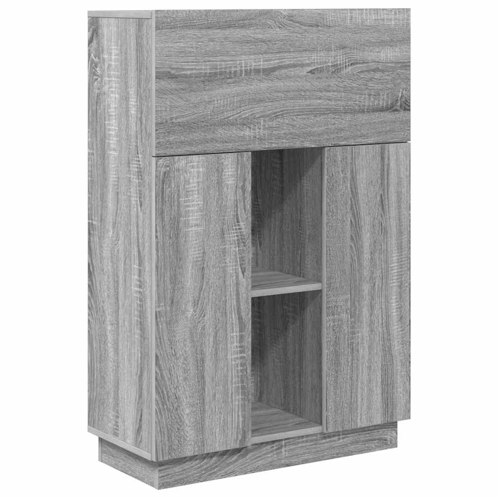Skrivebord Grå Sonoma 71.5 x 31.5 x 106.5 cm Konstruert tre