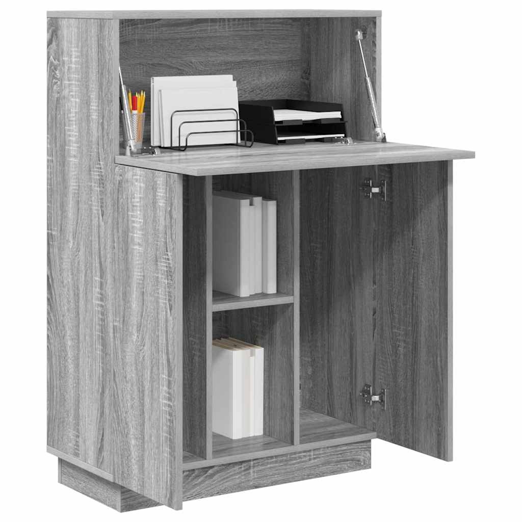 Skrivebord Grå Sonoma 71.5 x 31.5 x 106.5 cm Konstruert tre
