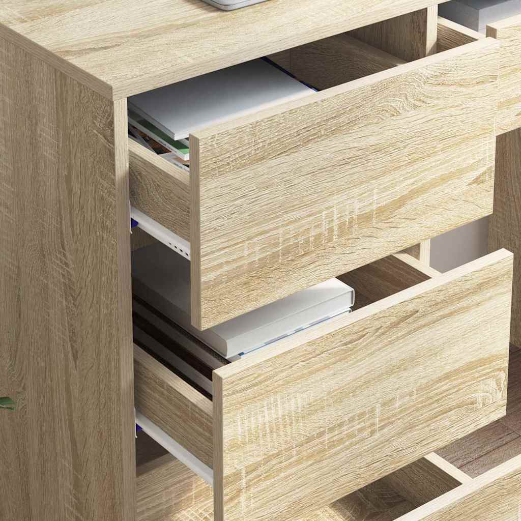 Skrivebord Sonoma eik 90 x 37,5 x 75 cm Konstruert tre