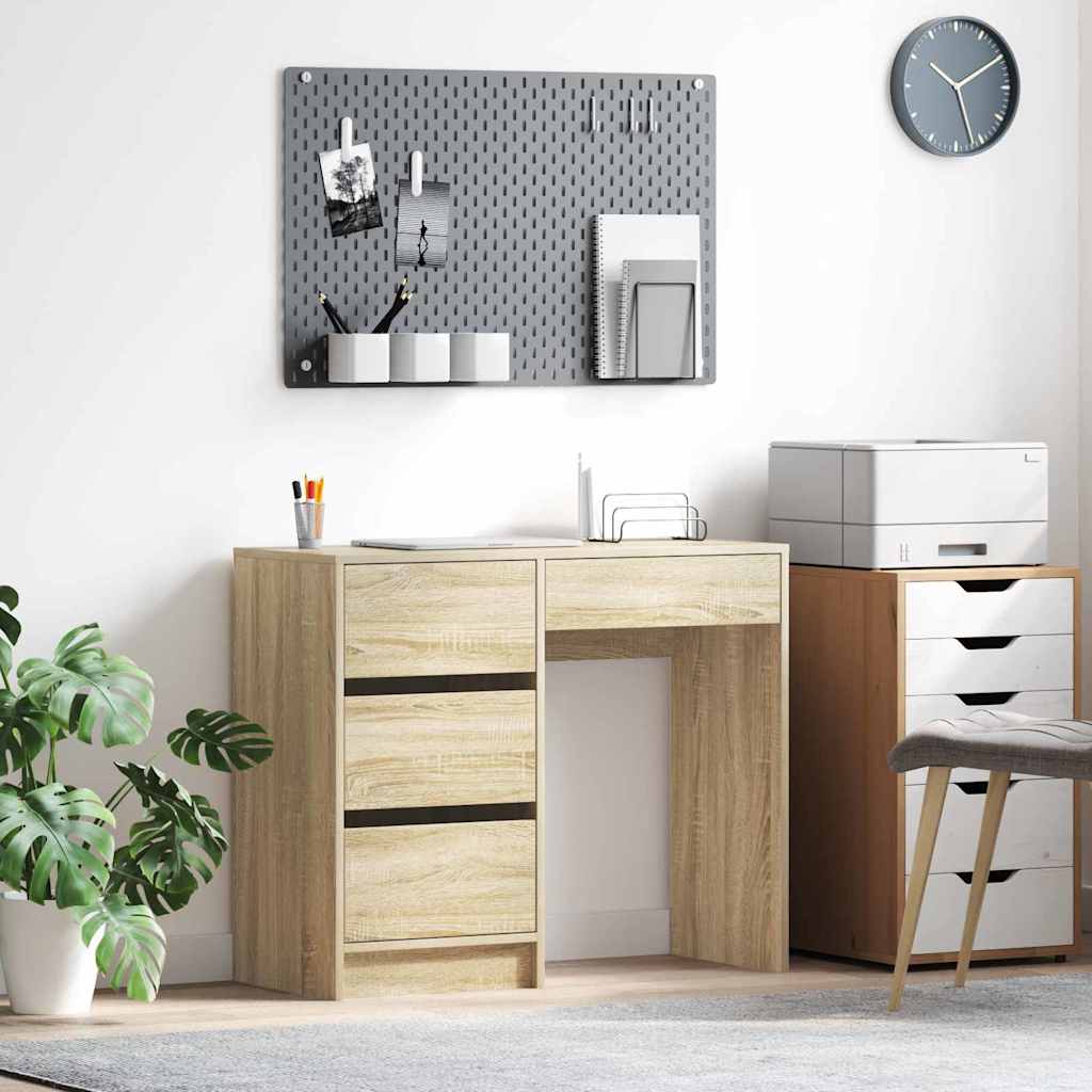 Skrivebord Sonoma eik 90 x 37,5 x 75 cm Konstruert tre