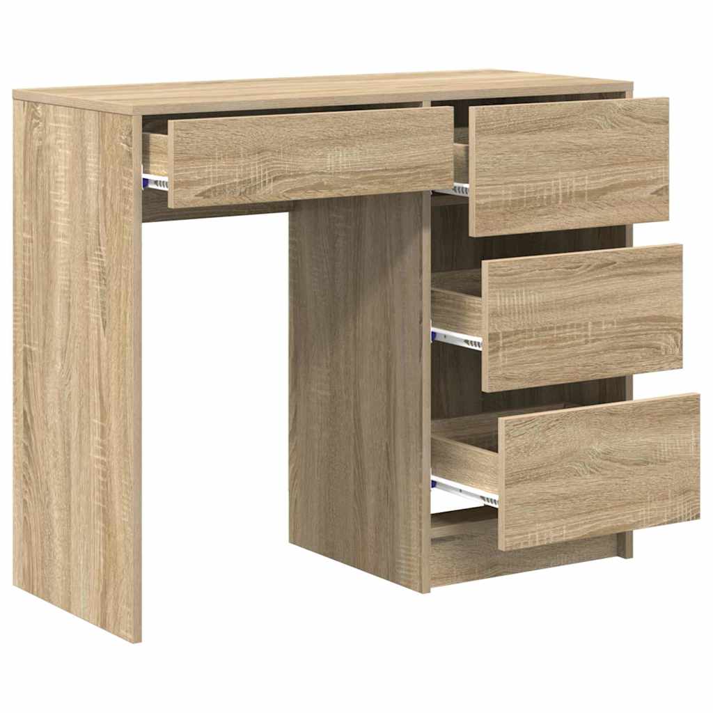 Skrivebord Sonoma eik 90 x 37,5 x 75 cm Konstruert tre