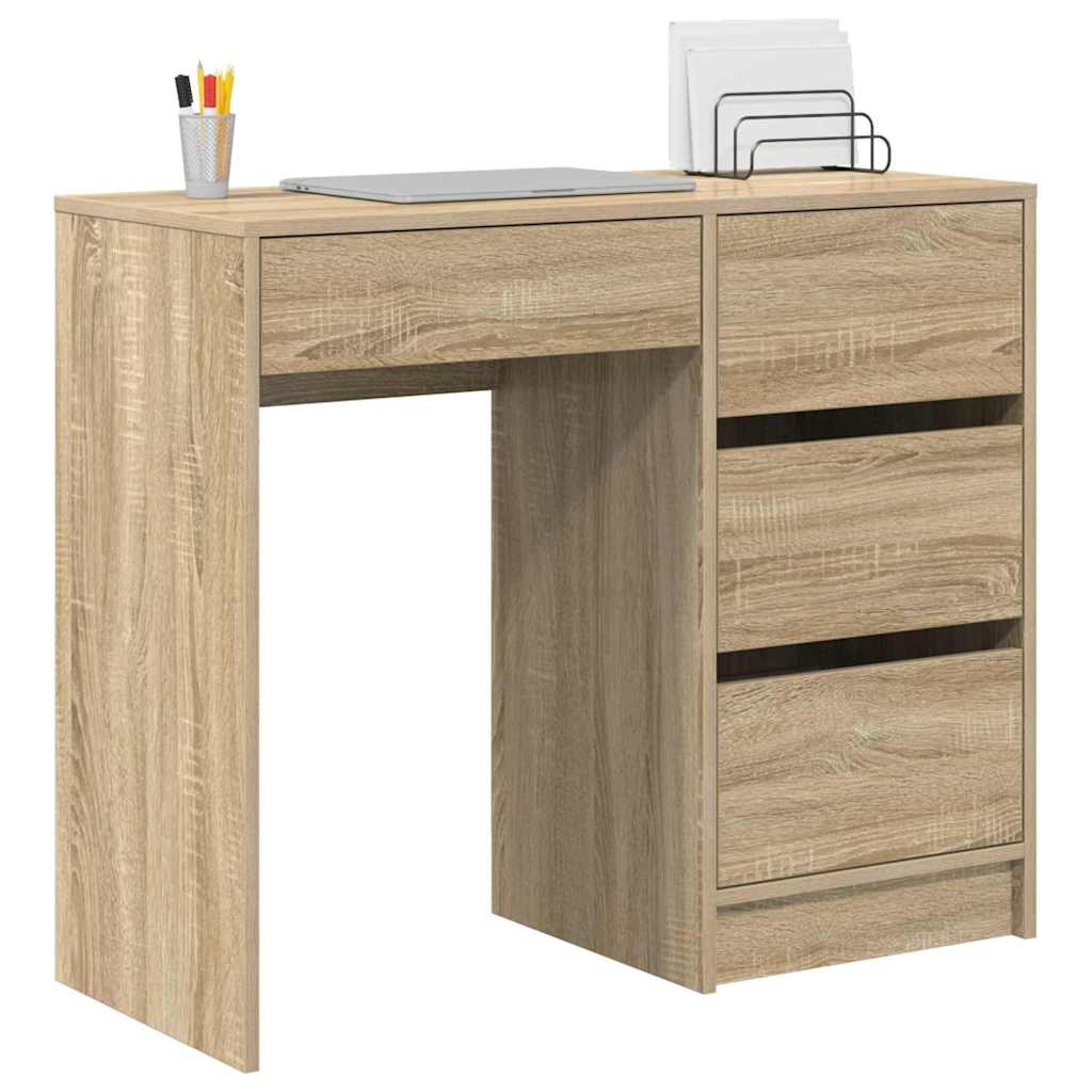 Skrivebord Sonoma eik 90 x 37,5 x 75 cm Konstruert tre