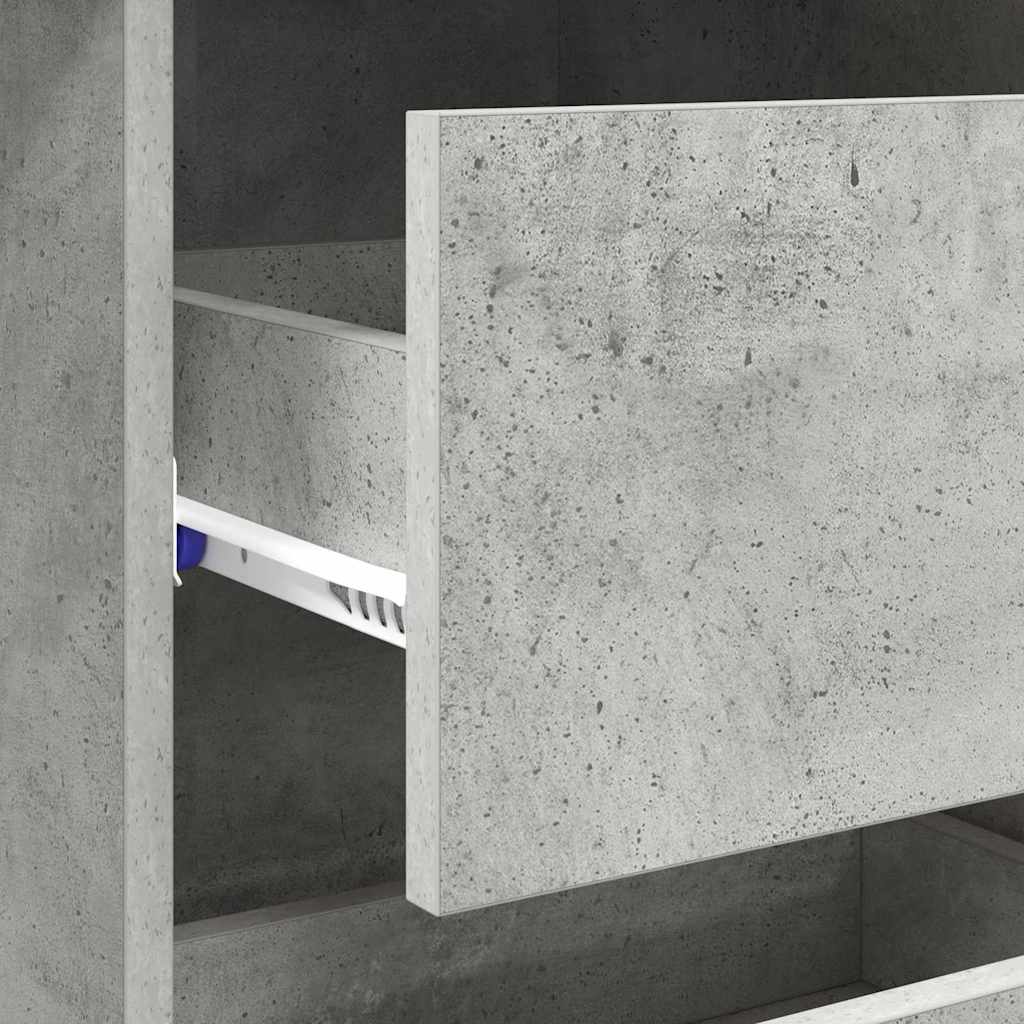 Skrivebord med skuff Betonggrå 90 x 37,5 x 75 cm Konstruert tre