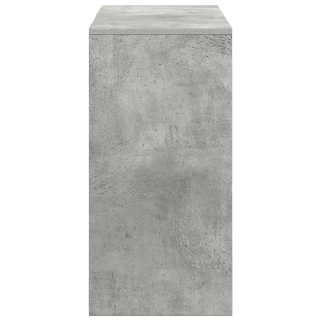 Skrivebord med skuff Betonggrå 90 x 37,5 x 75 cm Konstruert tre