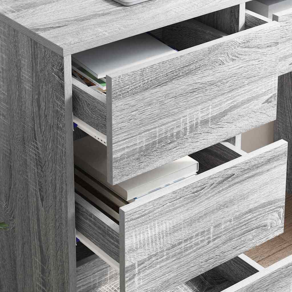 Skrivebord Grå Sonoma 90 x 37,5 x 75 cm Konstruert tre