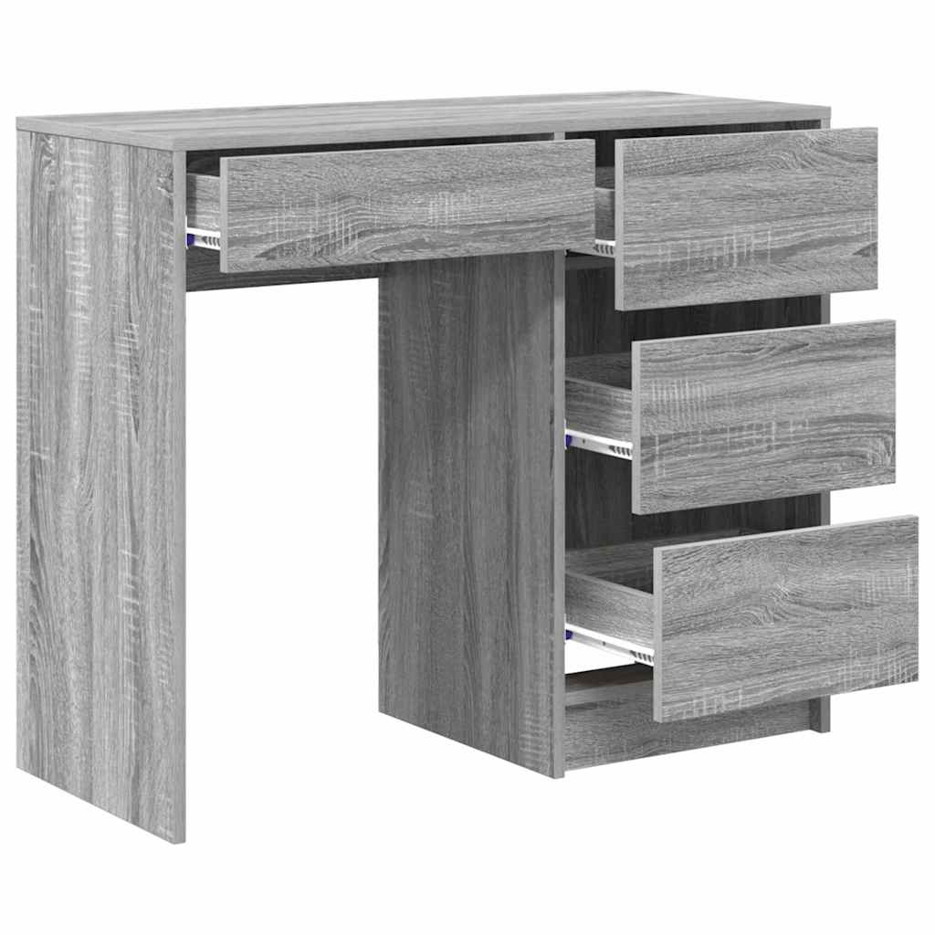 Skrivebord Grå Sonoma 90 x 37,5 x 75 cm Konstruert tre