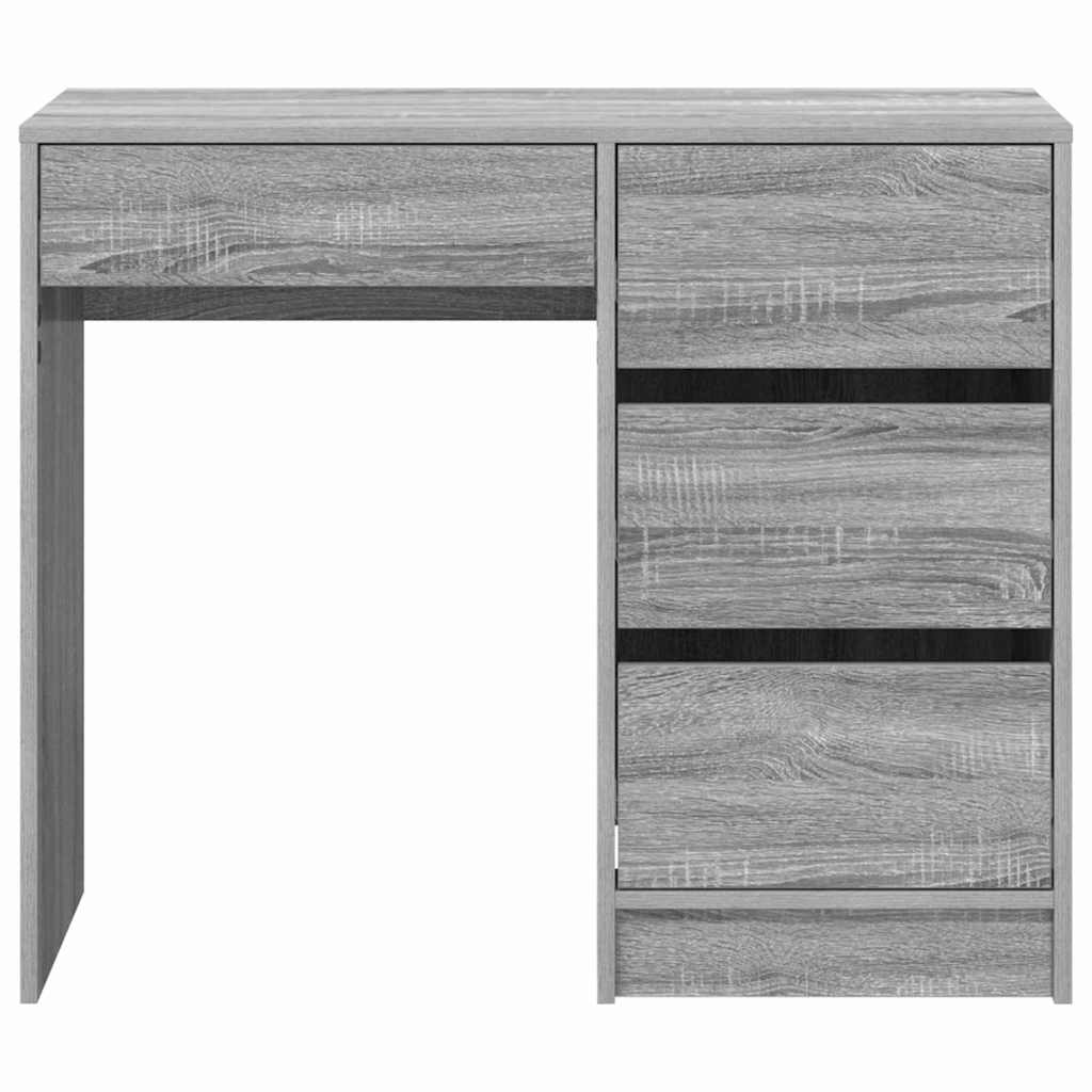 Skrivebord Grå Sonoma 90 x 37,5 x 75 cm Konstruert tre