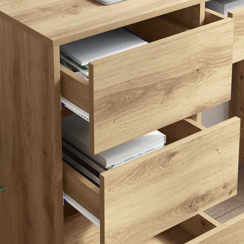 Skrivebord Artisan Eik 90 x 37,5 x 75 cm Konstruert tre