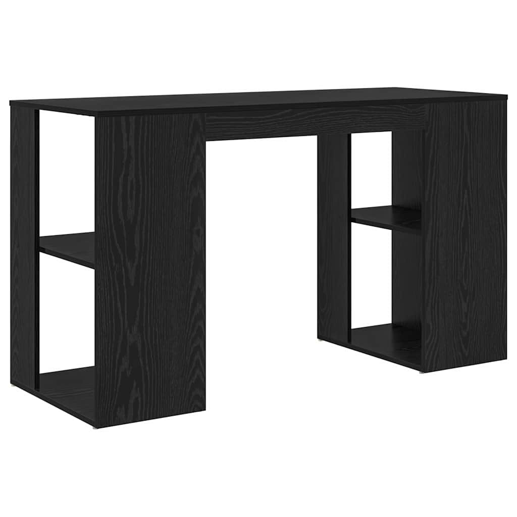 Skrivebord Svart Eik 130 x 50,5 x 75 cm Konstruert tre