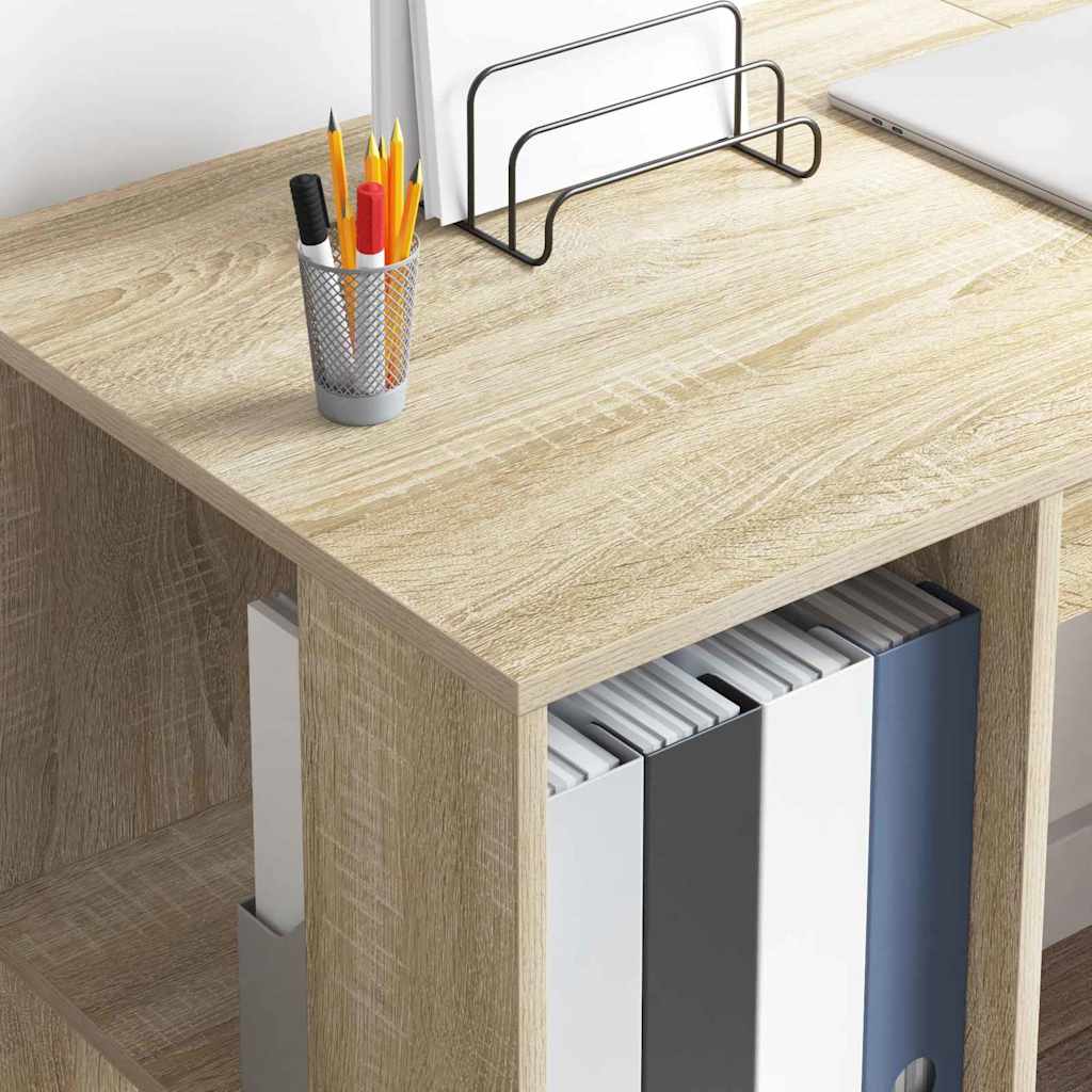 Skrivebord Sonoma eik 130 x 50,5 x 75 cm Konstruert tre
