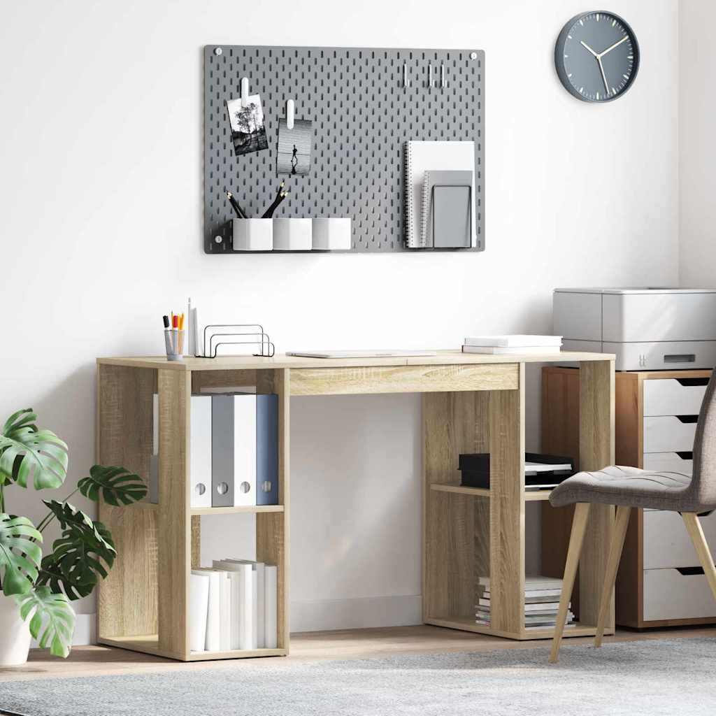 Skrivebord Sonoma eik 130 x 50,5 x 75 cm Konstruert tre