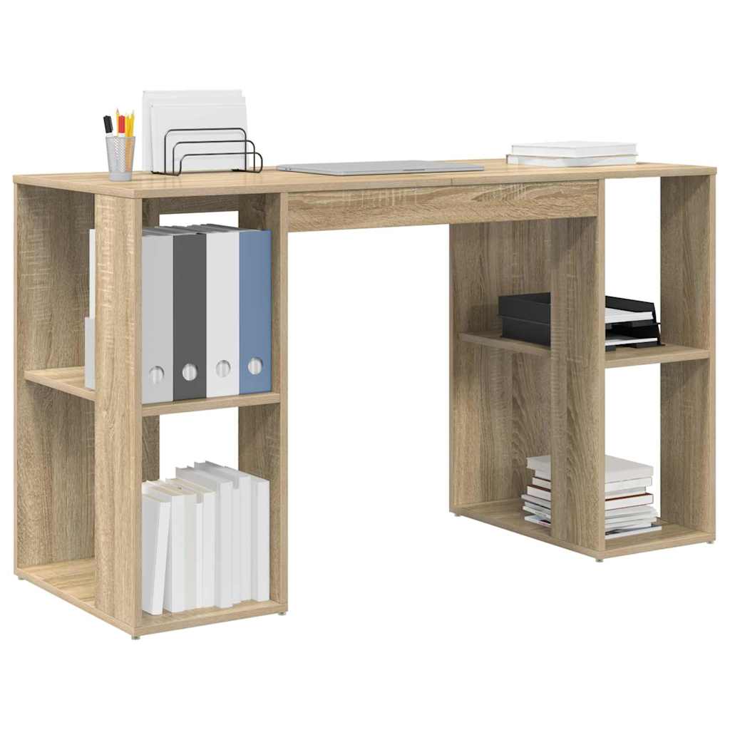 Skrivebord Sonoma eik 130 x 50,5 x 75 cm Konstruert tre