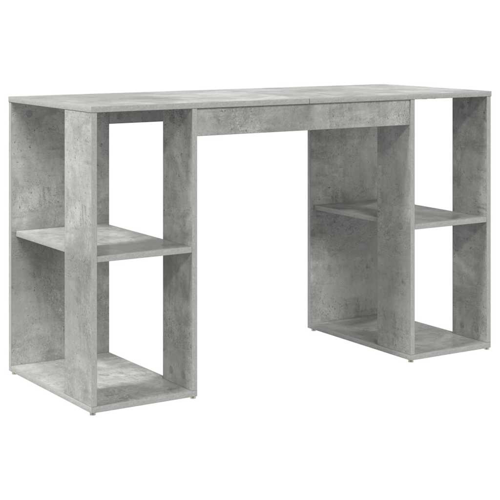 Skrivebord Betonggrå 130 x 50,5 x 75 cm Konstruert tre