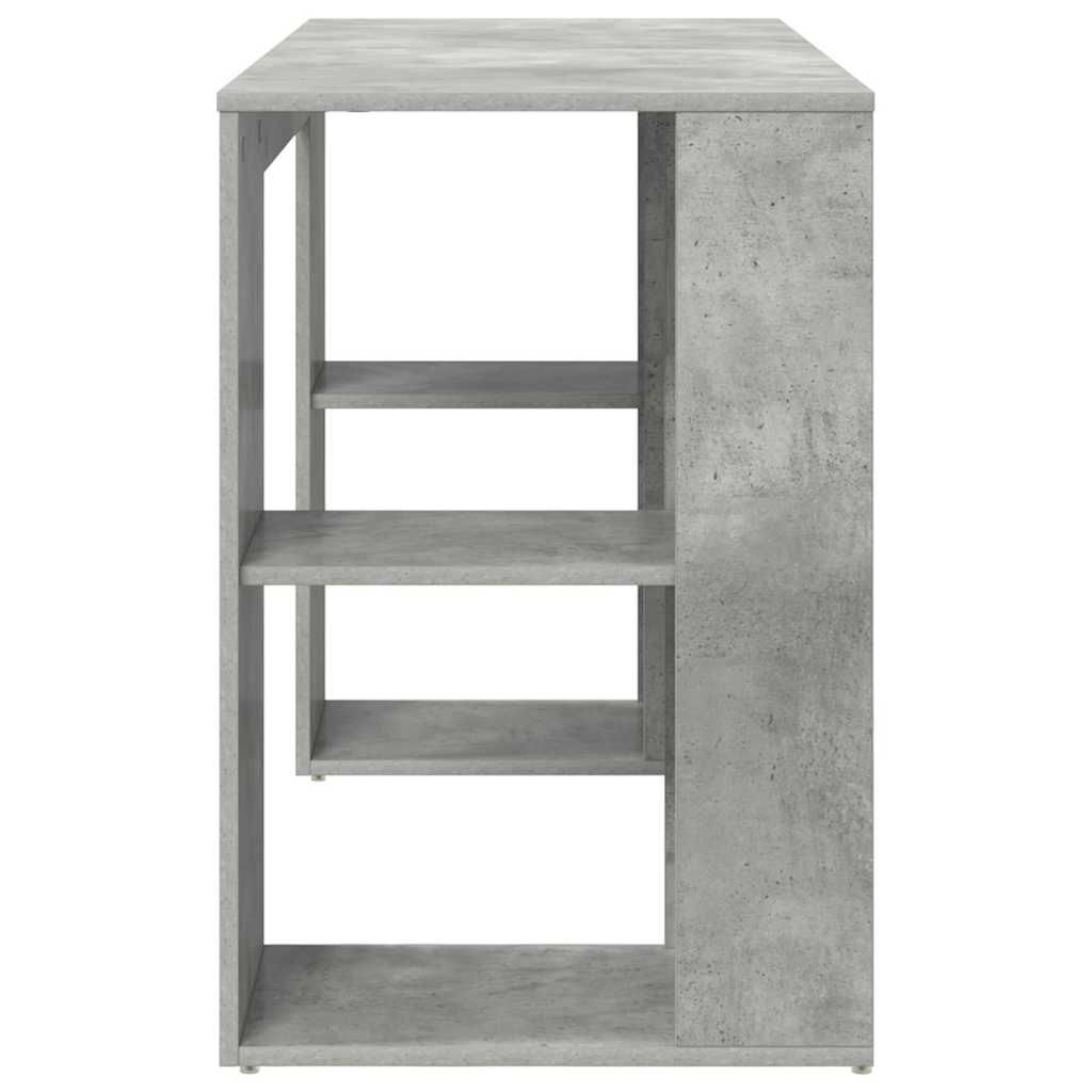 Skrivebord Betonggrå 130 x 50,5 x 75 cm Konstruert tre