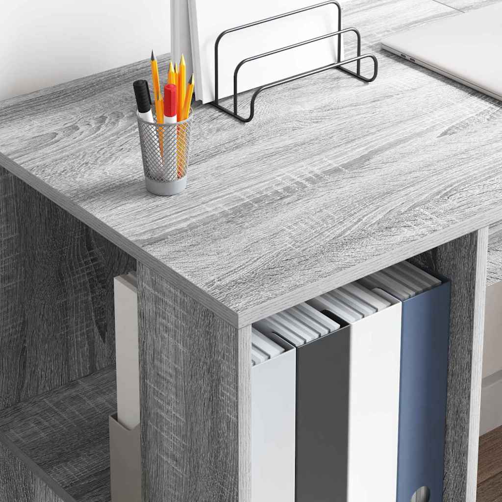 Skrivebord Grå Sonoma 130 x 50,5 x 75 cm Konstruert tre
