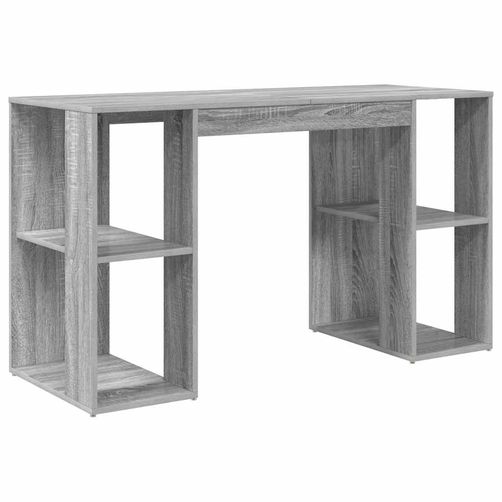 Skrivebord Grå Sonoma 130 x 50,5 x 75 cm Konstruert tre