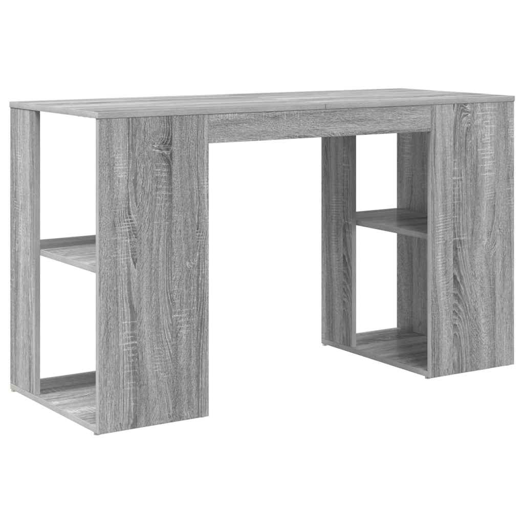 Skrivebord Grå Sonoma 130 x 50,5 x 75 cm Konstruert tre