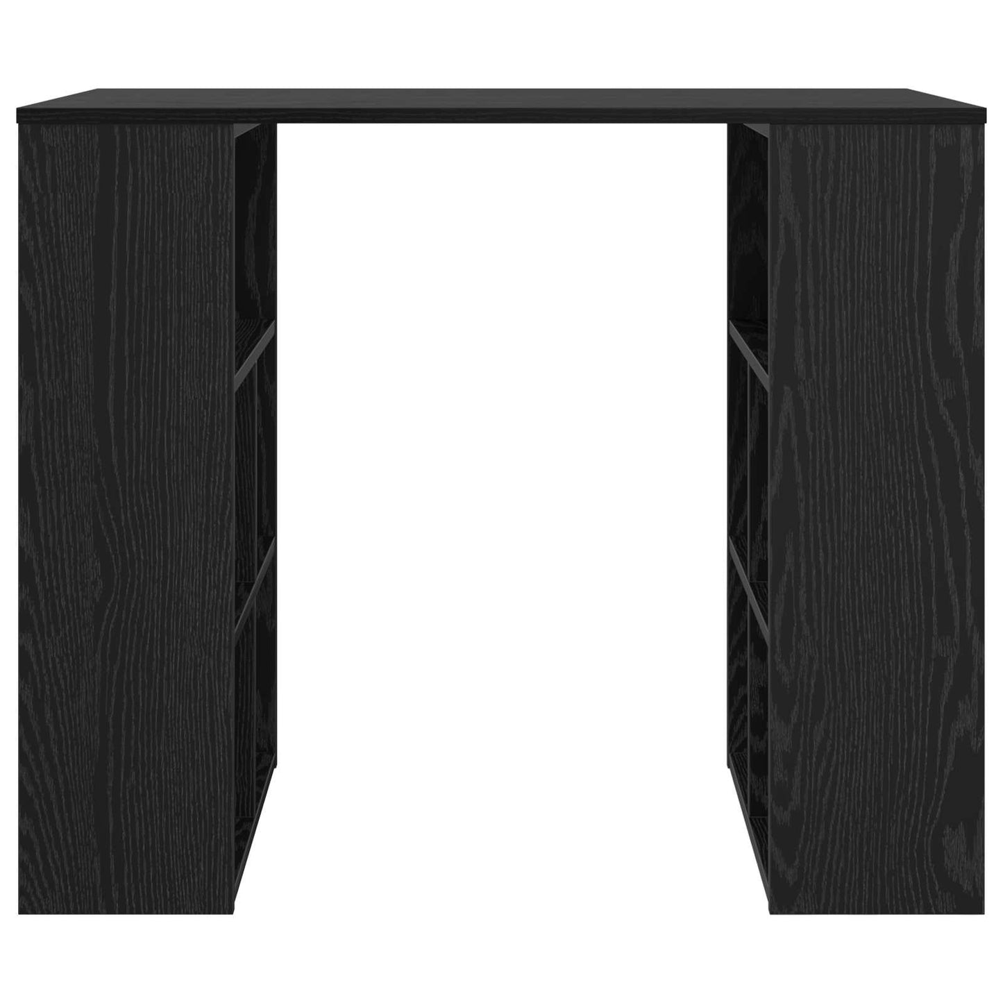 Skrivebord med hylle Svart Eik 90 x 50 x 75 cm Konstruert tre