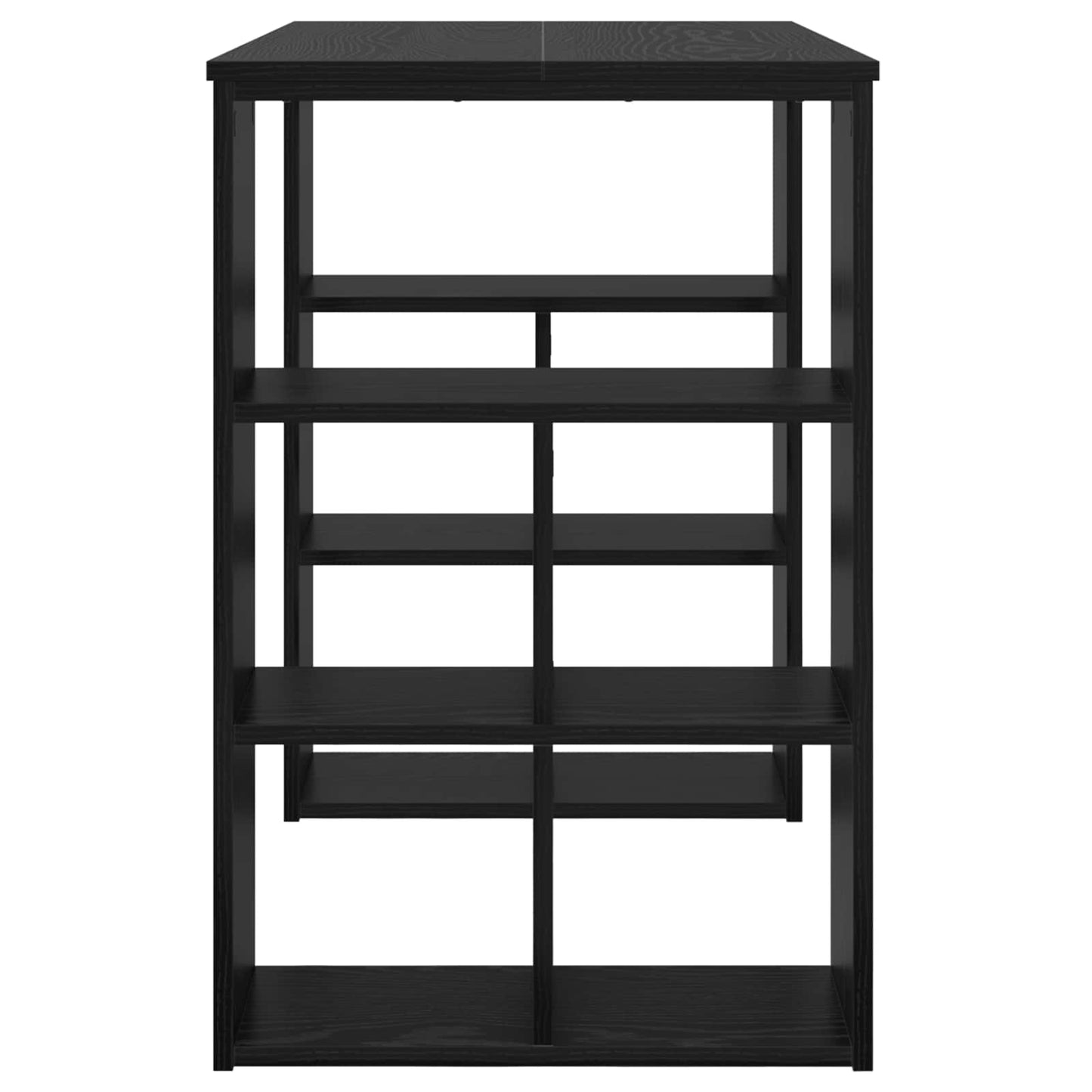Skrivebord med hylle Svart Eik 90 x 50 x 75 cm Konstruert tre