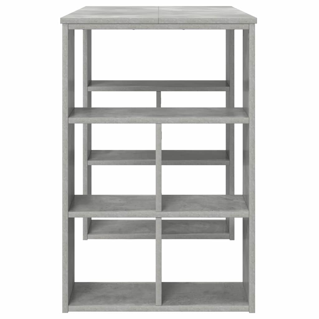 Skrivebord med hylle Betonggrå 90 x 50 x 75 cm Konstruert tre