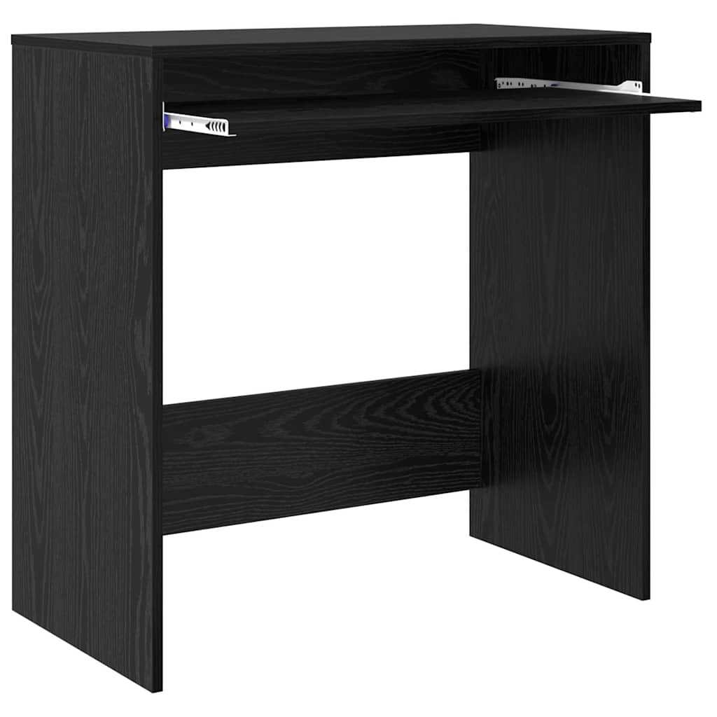 Skrivebord med skuff Svart Eik 77,5 x 43 x 79 cm Konstruert tre