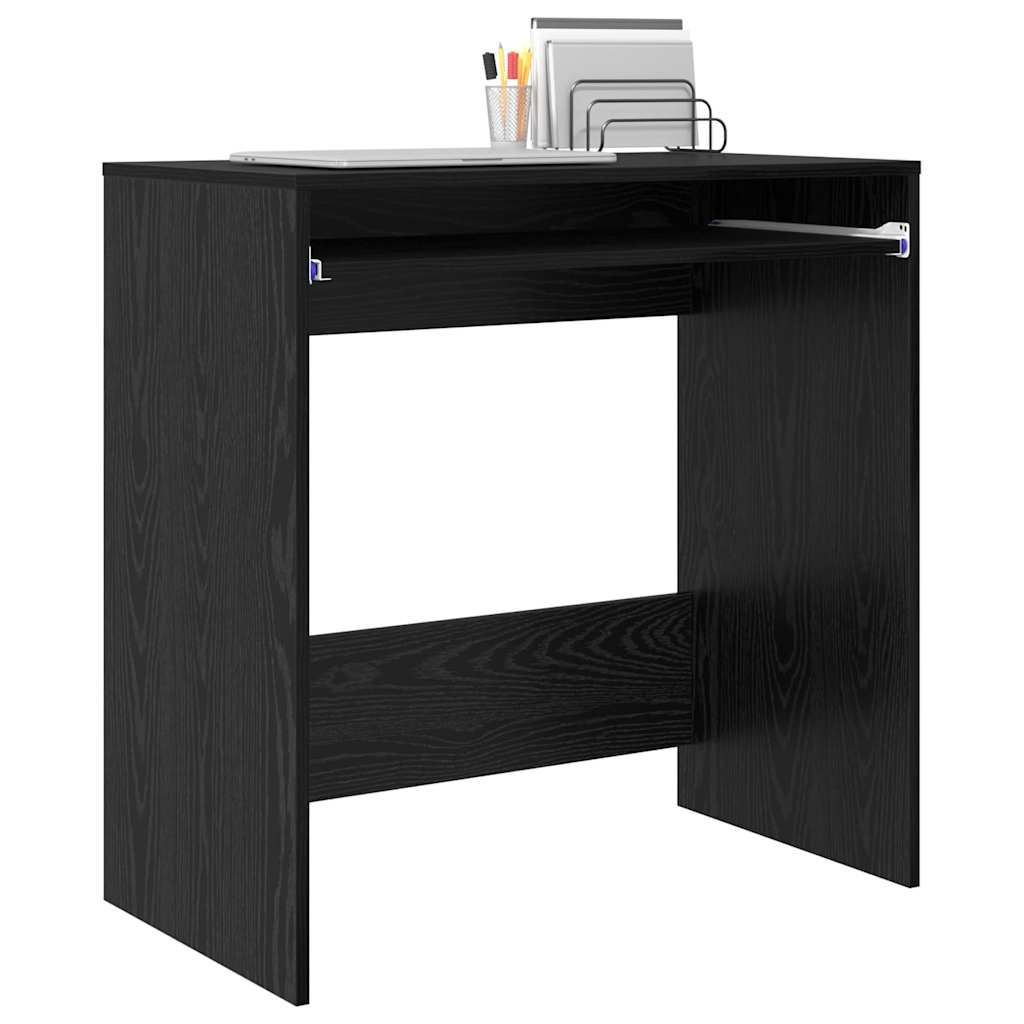 Skrivebord med skuff Svart Eik 77,5 x 43 x 79 cm Konstruert tre