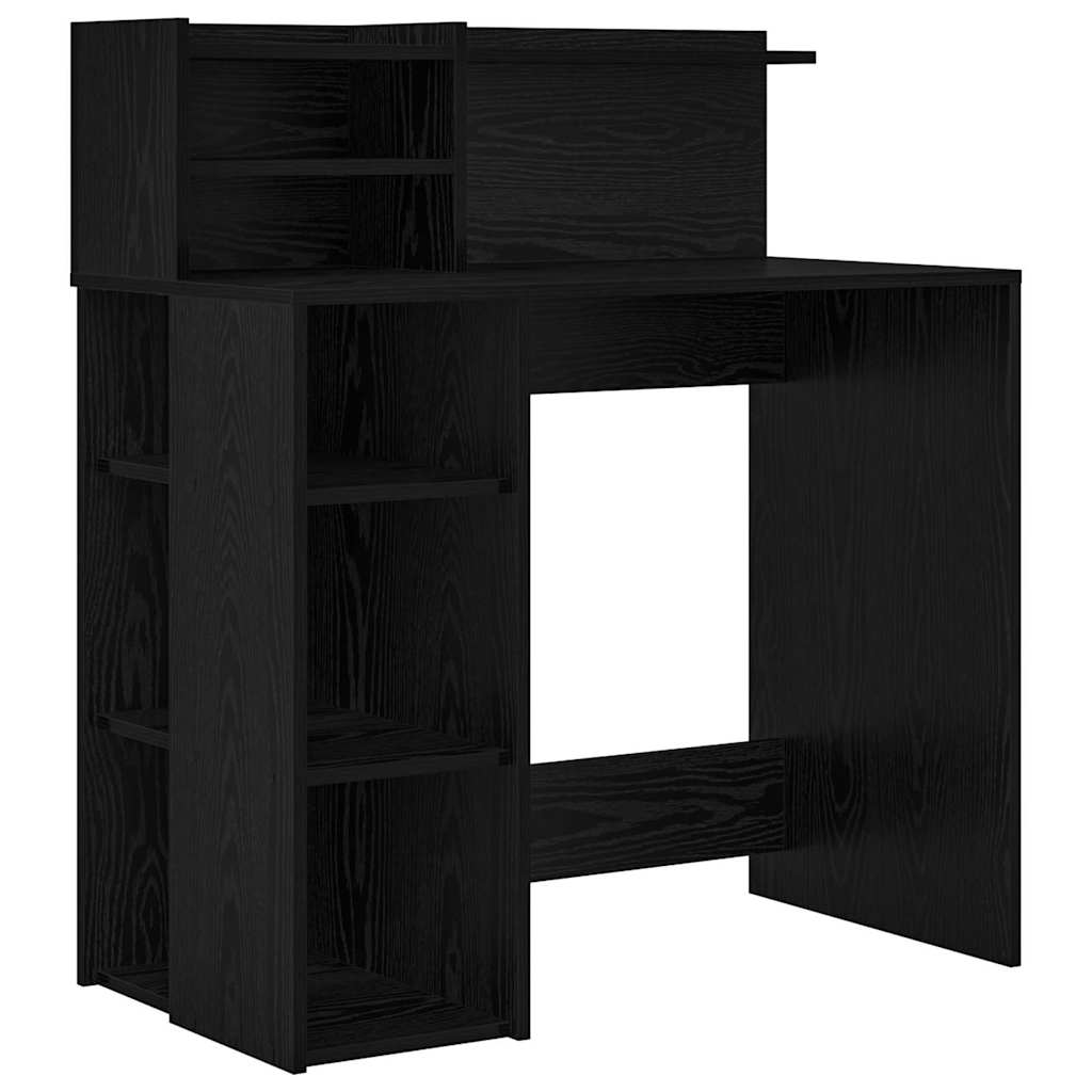 Skrivebord Svart Eik 90 x 48 x 101,5 cm Konstruert tre