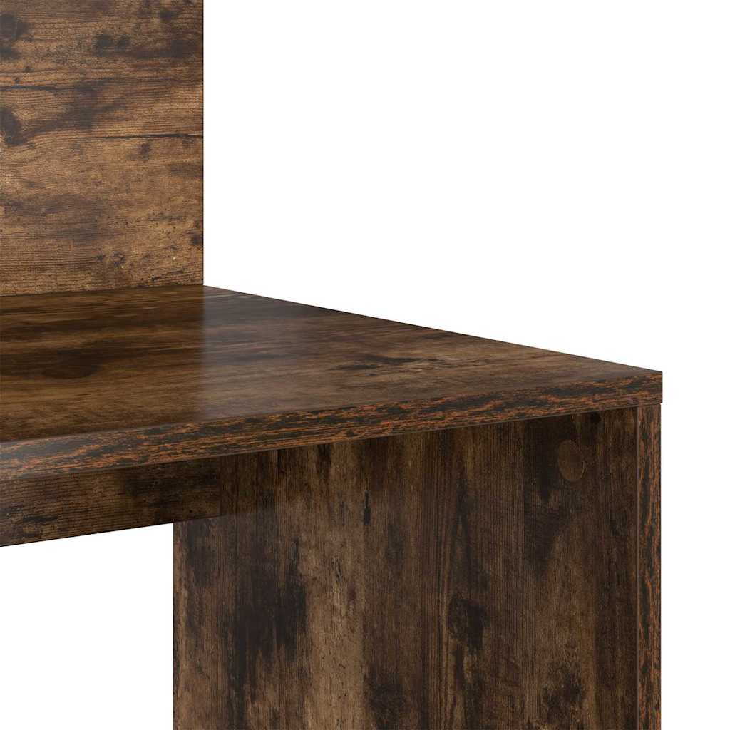 Skrivebord med hylle Røkt eik 90 x 48 x 101,5 cm Konstruert tre