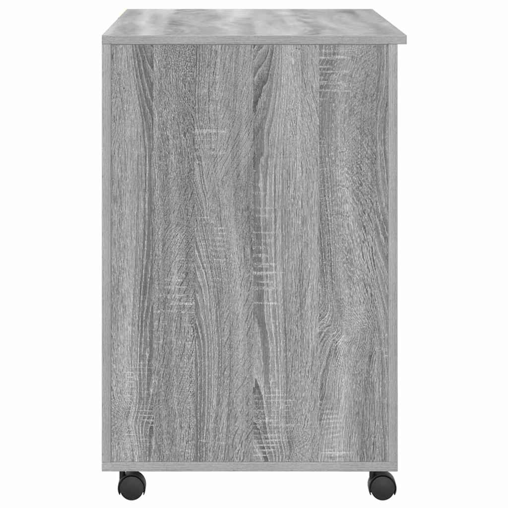 Skrivebord med hjul Grå Sonoma 91 x 50 x 77 cm Konstruert tre