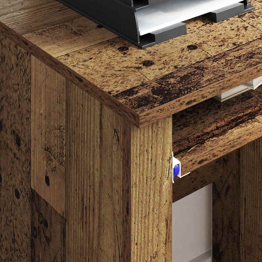 Skrivebord med hjul Gamle tre 91 x 50 x 77 cm Konstruert tre