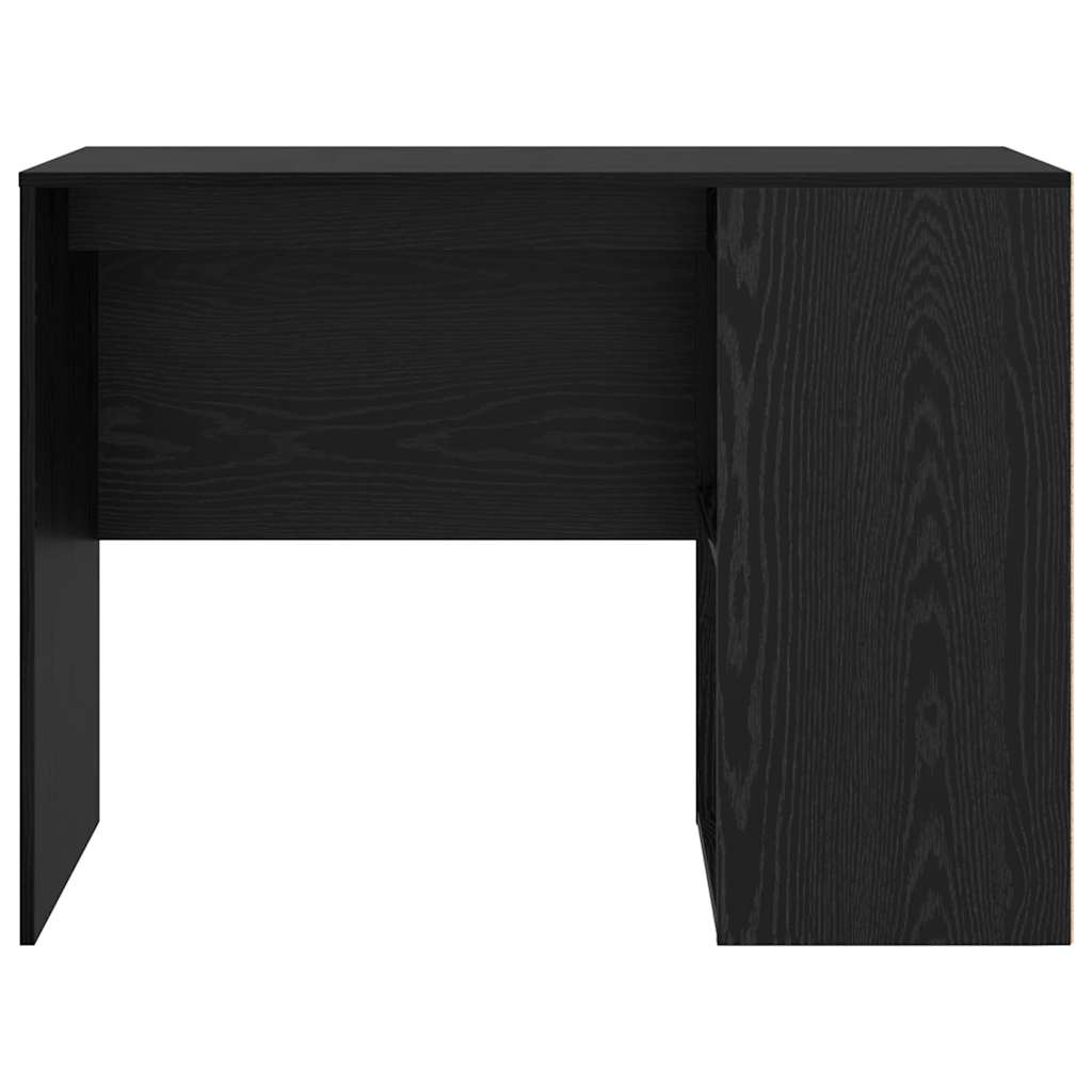 Skrivebord med hylle Svart Eik 102 x 50 x 75 cm Konstruert tre