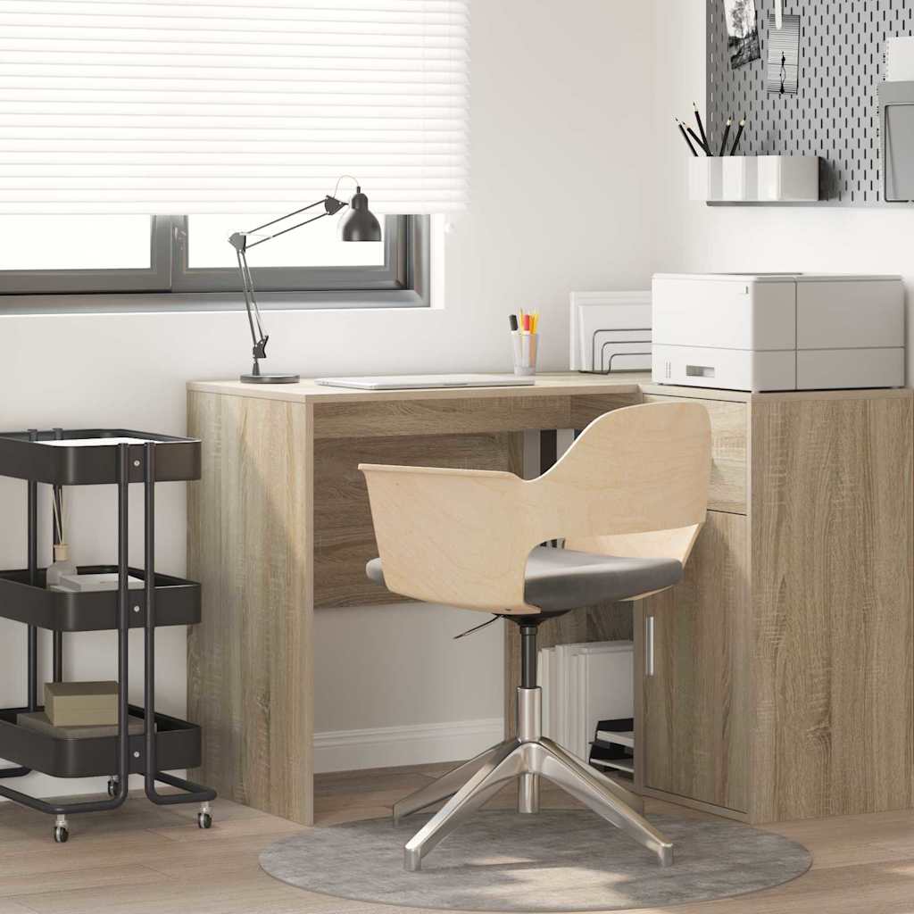 Skrivebord med hylle Sonoma eik 102 x 50 x 75 cm Konstruert tre