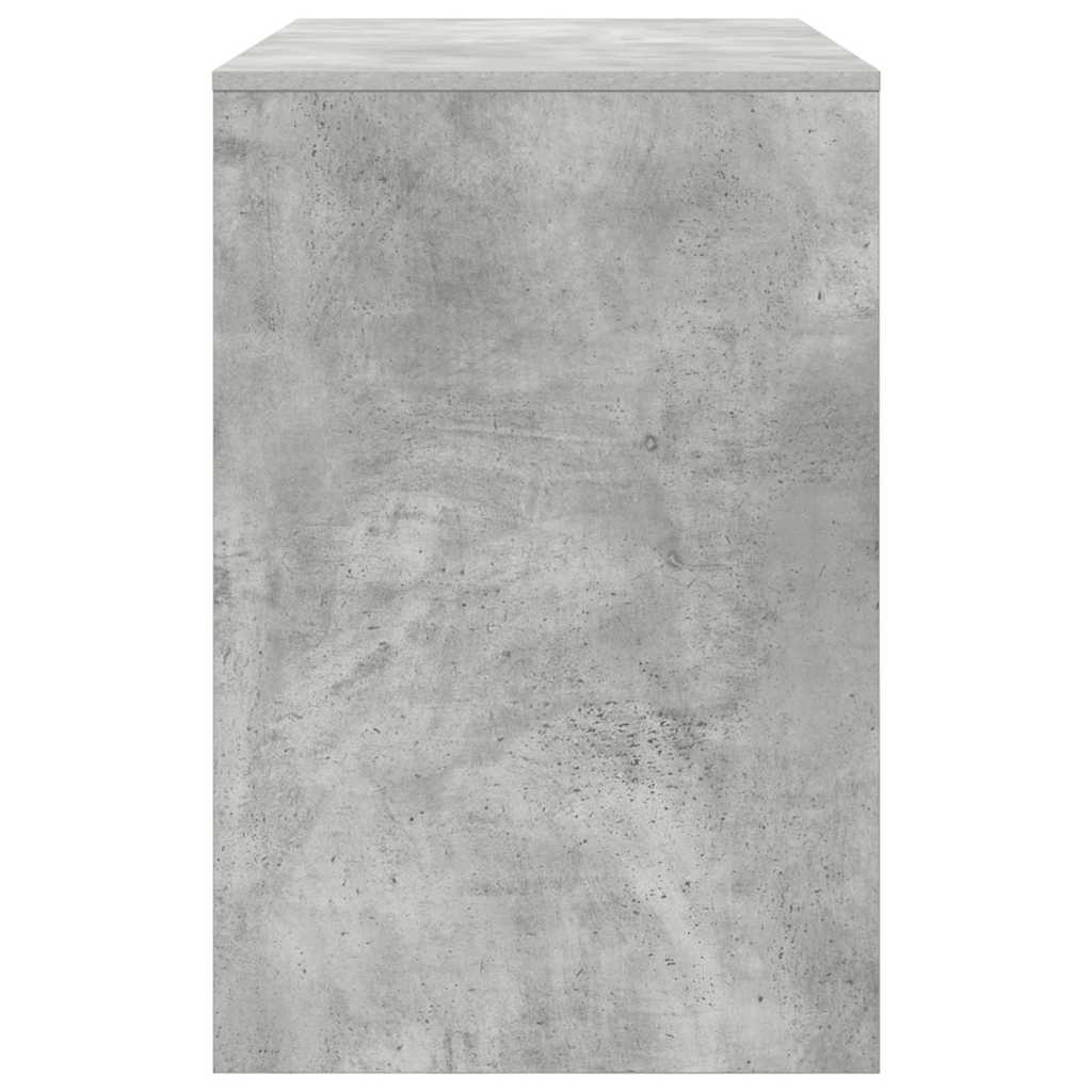 Skrivebord med hylle Betonggrå 102 x 50 x 75 cm Konstruert tre
