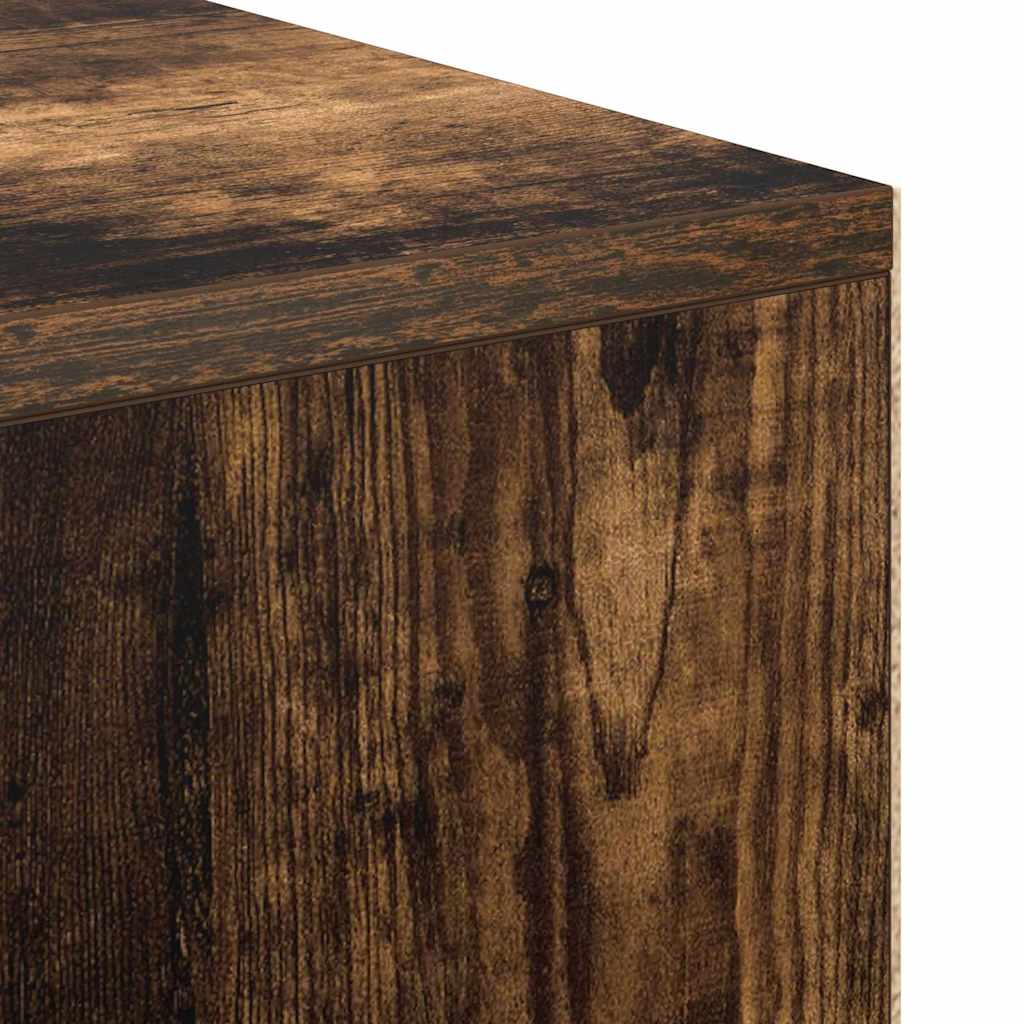 Skrivebord med hylle Røkt eik 102 x 50 x 75 cm Konstruert tre