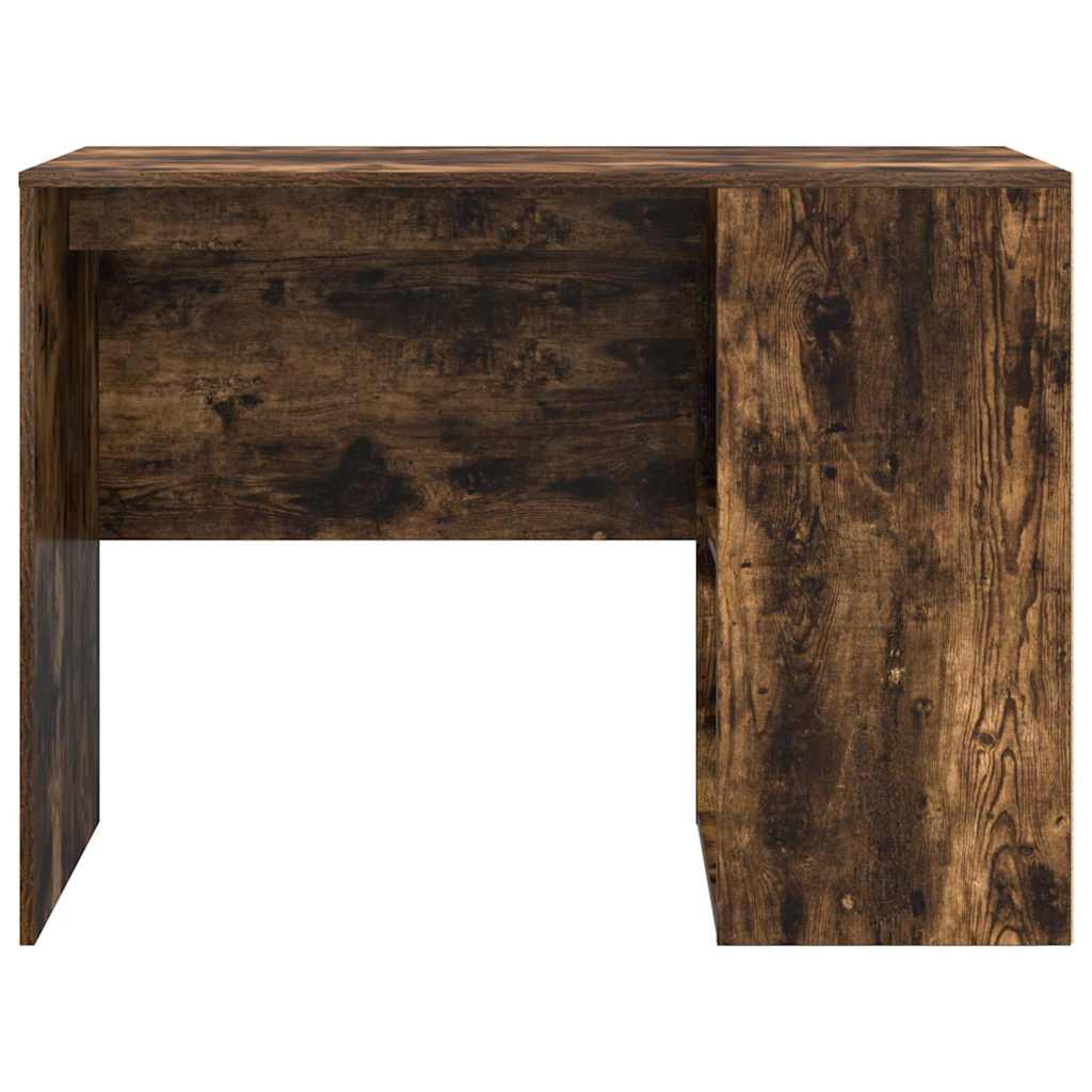 Skrivebord med hylle Røkt eik 102 x 50 x 75 cm Konstruert tre