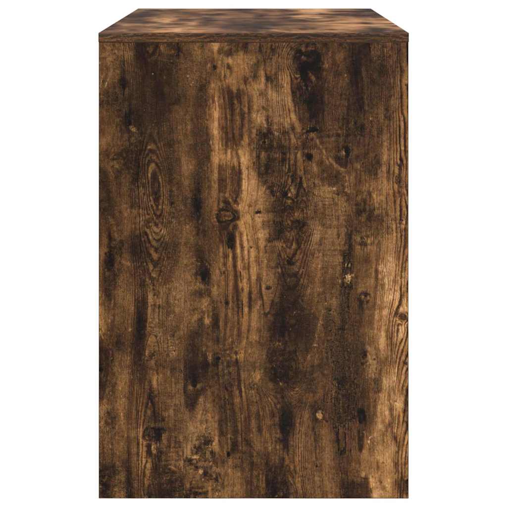 Skrivebord med hylle Røkt eik 102 x 50 x 75 cm Konstruert tre
