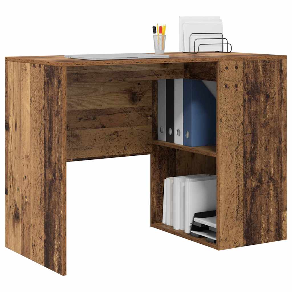 Skrivebord med hylle Gamle tre 102 x 50 x 75 cm Konstruert tre