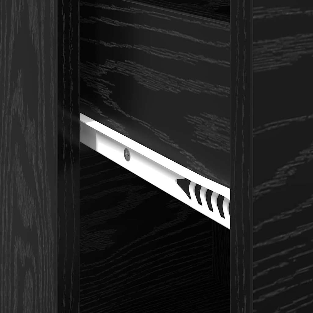 Serviesskap med skuff Svart Eik 38 x 34 x 75 cm