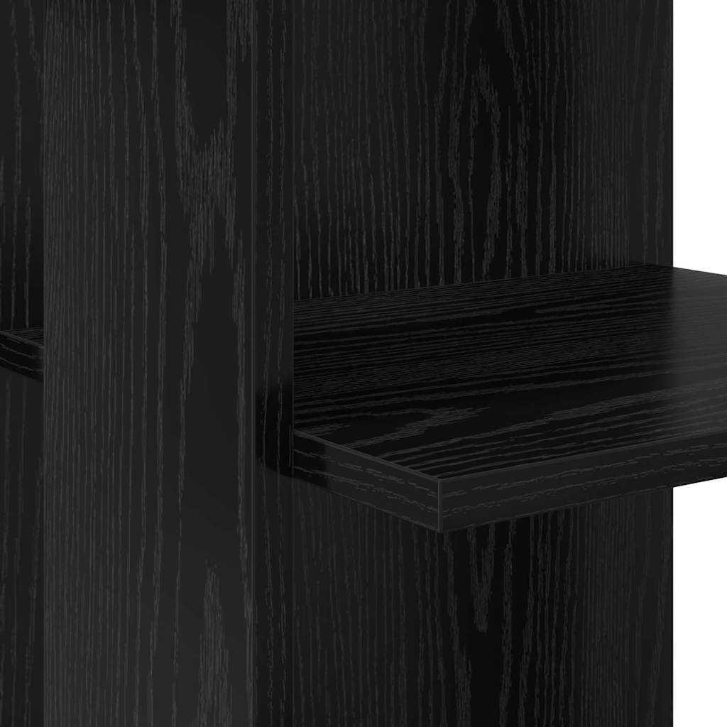 Hjørneskrivebord Svart Eik 140 x 113,5 x 75 cm Konstruert tre