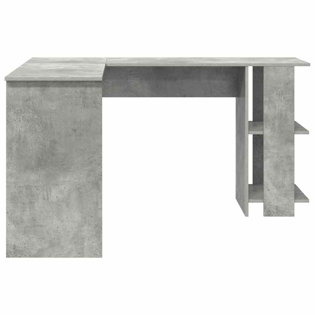 Hjørneskrivebord Betonggrå 140 x 113,5 x 75 cm Konstruert tre